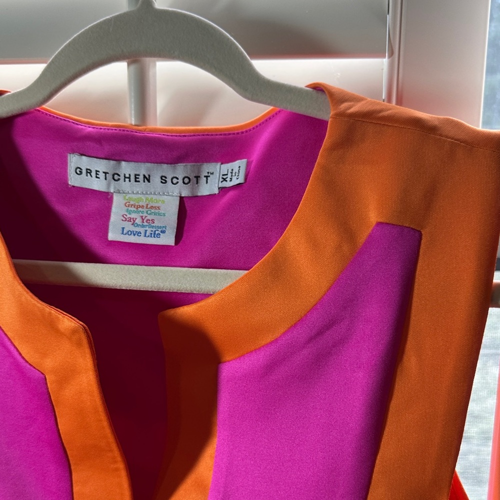 Gretchen Scott Designs Pink and Orange Tank Top